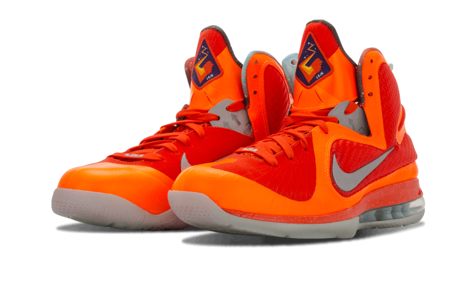 Nike Lebron 9 As Ttl Orng/mtllc Slvr-tm Orng-mn