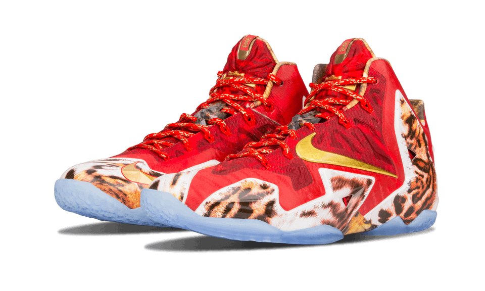 Nike Lebron Xi Premium Challenge Red/metallic Gold-ic