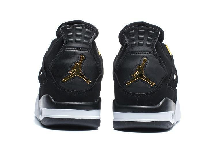 Nike Air Jordan 4 Retro Black White Gold Basketball Men