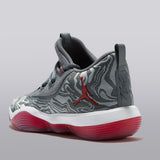 Jordan Super Fly 2017 Low Basketball Shoe - Wolf Grey/gym Red-cool Grey/white - Mens