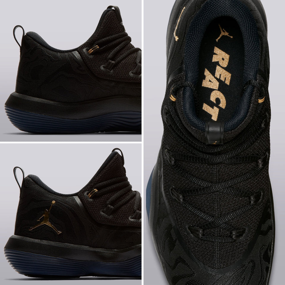 Jordan Super Fly 2017 Low Basketball Shoe - Black/metallic Gold-black - Mens