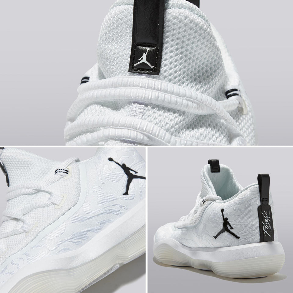Jordan Super Fly 2017 Low Basketball Shoe - White/white-black - Mens