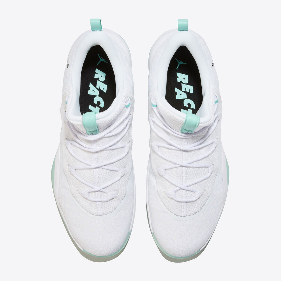 Jordan Super Fly Low Basketball Shoe - White/black-emerald Rise - Mens