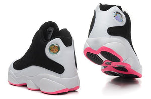 Nike Air Jordan Men 13 Retro White/Black/Pink Women