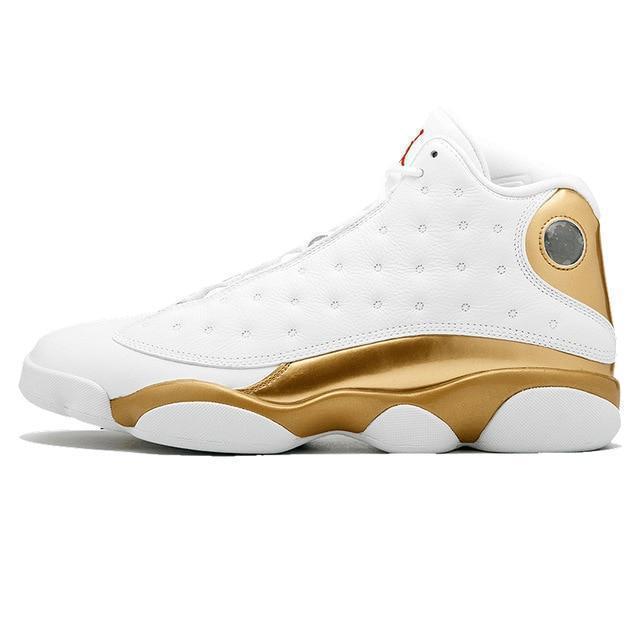 Men's Jordan 13 Dmp Basketball Shoes - White Gold