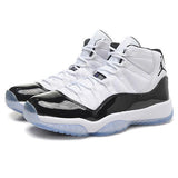 Men's Jordan 11 Concord High 45 Basketball Shoes - White