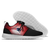 Men New England Patriots Roshe Style Lightweight Running Shoes - Black And Red Super Bowl
