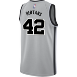 Bertans San Antonio Spurs Men's Nike  Statement Edition Swingman Personalized Jersey   Grey