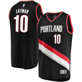 Jake Layman Portland Trail Blazers Fast Break Team Color Player Jersey  Icon Edition  Black