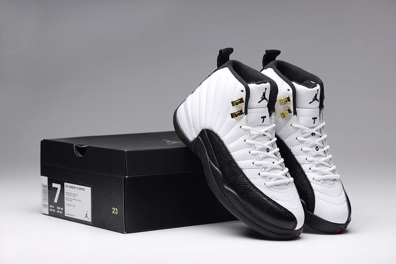 Nike Air Jordan 12 Retro 'Taxi' 2013 Black White Shoes Basketball Men Sale