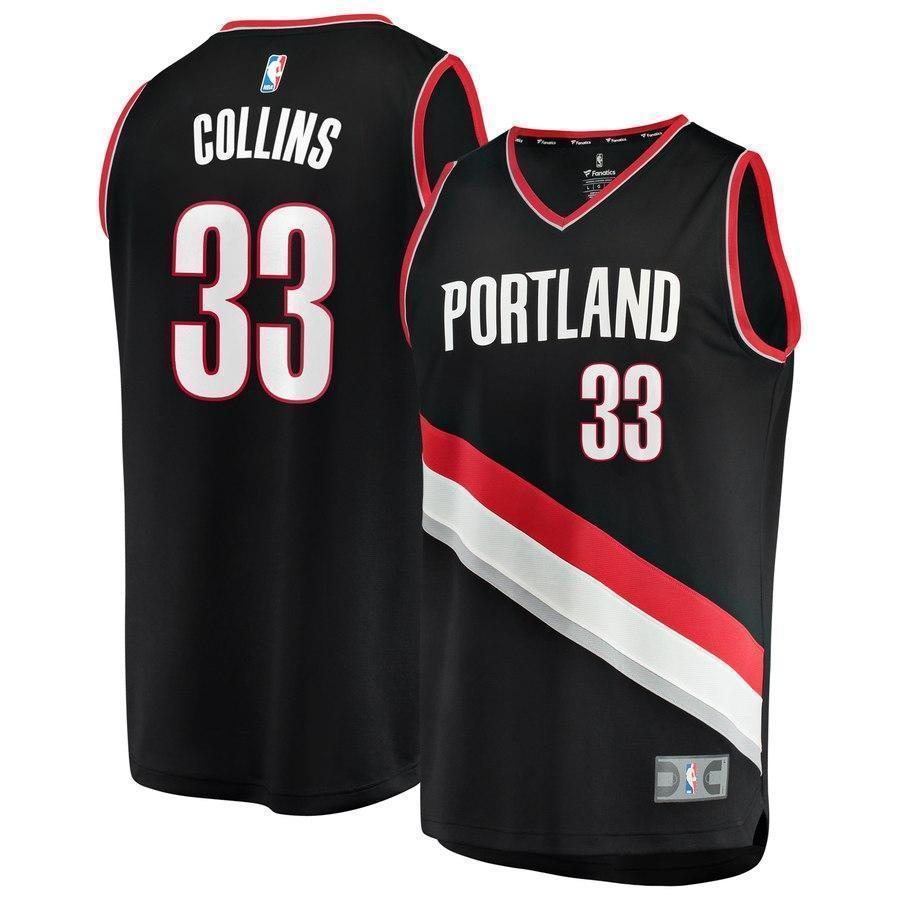 Zach Collins Portland Trail Blazers Fast Break Player Jersey  Icon Edition  Black