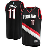 Meyers Leonard Portland Trail Blazers Fast Break Team Color Player Jersey  Icon Edition  Black