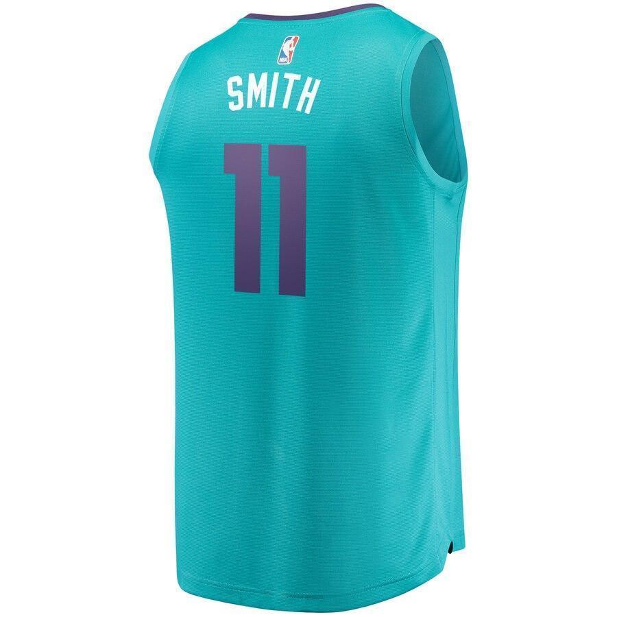 Men's Fanatics Branded Zach Smith Teal Charlotte Hornets Fast Break Replica Jersey – Icon Edition   Aqua