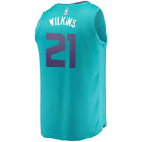 Men's Fanatics Branded Isaiah Wilkins Teal Charlotte Hornets Fast Break Replica Jersey – Icon Edition   Aqua