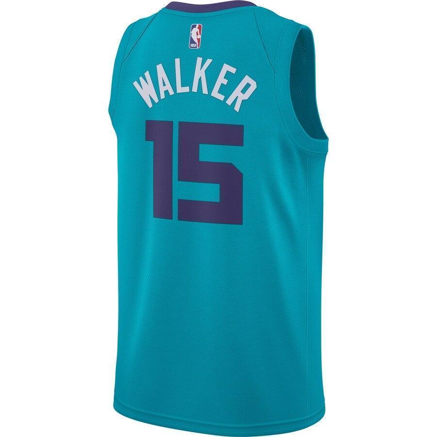 Men's Jordan Brand Kemba Walker Teal Charlotte Hornets Swingman Sponsor Patch Jersey – Icon Edition  Aqua