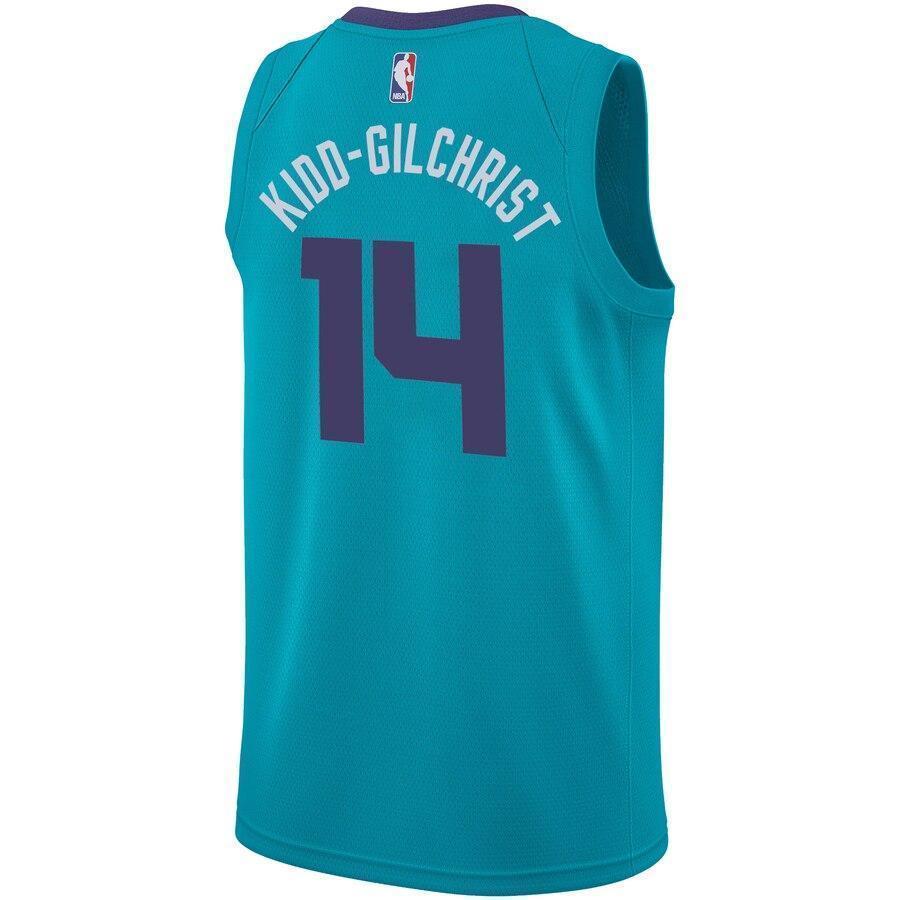 Men's Jordan Brand Michael KiddGilchrist Teal Charlotte Hornets Swingman Sponsor Patch Jersey – Icon Edition  Aqua