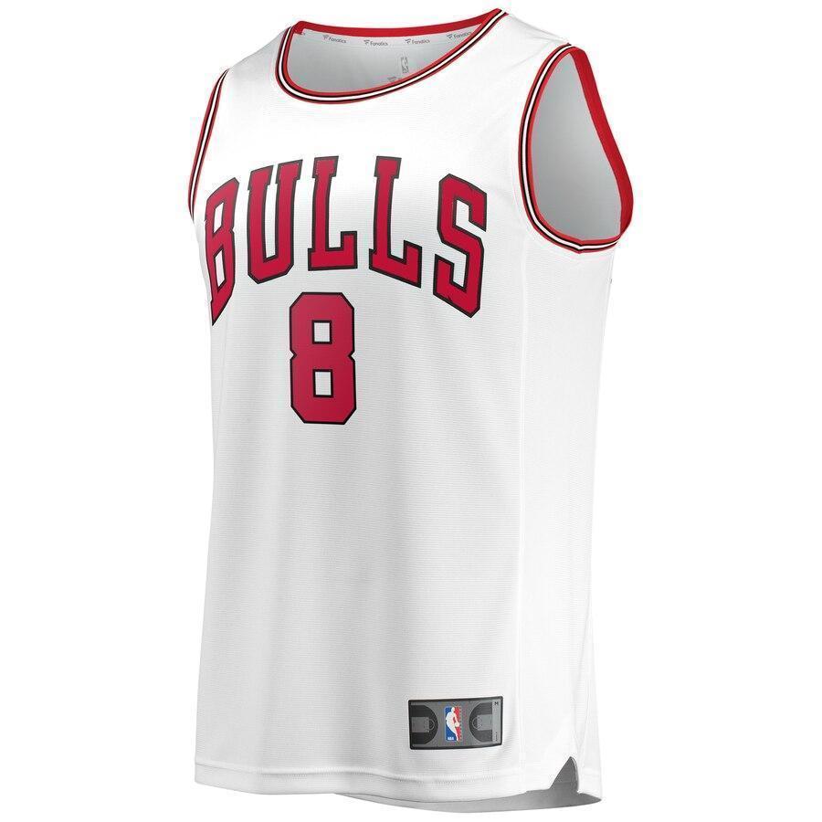 Men's Fanatics Branded Zach LaVine White Chicago Bulls Fast Break Replica Jersey – Association Edition  White