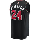 Men's Fanatics Branded Lauri Markkanen Black Chicago Bulls Fast Break Replica Jersey  Statement Edition  Black