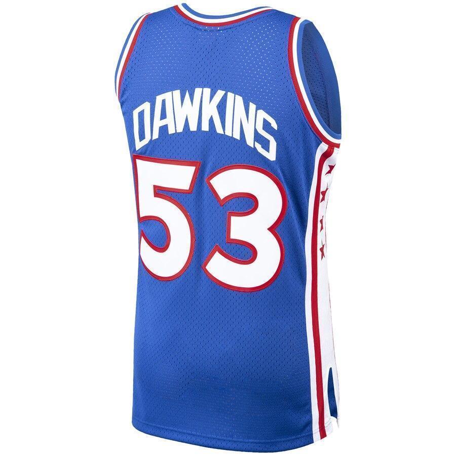 ̀53 - Men's Mitchell & Ness Darryl Dawkins Royal Philadelphia 76ers 1976-77 Hardwood Classics Swingman Jersey - Royal