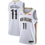 Men's Nike Jrue Holiday White New Orleans Pelicans Swingman Sponsor Patch Jersey  Association Edition  White