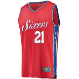 Men's Fanatics Branded Joel Embiid Red Philadelphia 7ers Fast Break Replica Jersey  Statement Edition  Red