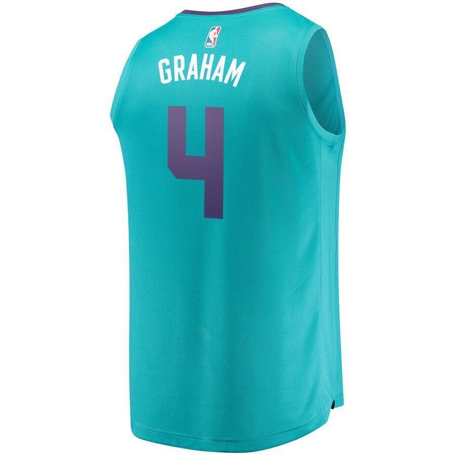 Men's Fanatics Branded Devonte Graham Teal Charlotte Hornets Fast Break Replica Jersey – Icon Edition  Aqua