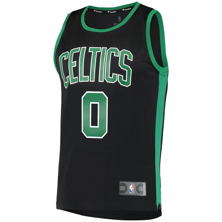 Men's Fanatics Branded Jayson Tatum Black Boston Celtics Fast Break Replica Jersey  Statement Edition  Black