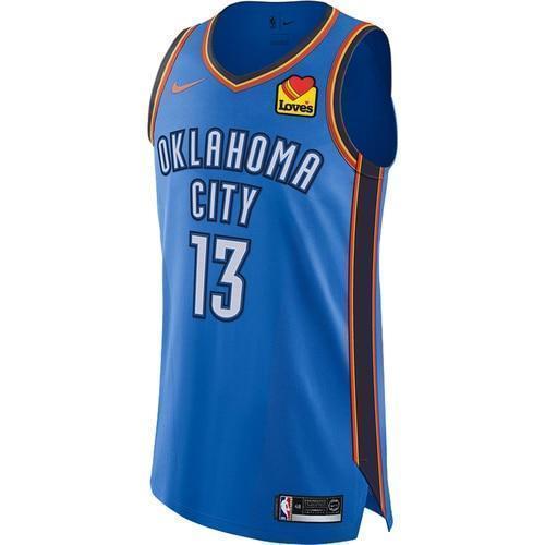 Oklahoma City Thunder Paul George Authentic Jersey  Blue