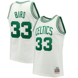 Men's Mitchell & Ness Larry Bird White Boston Celtics  Hardwood Classics Swingman Jersey  White