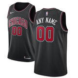 Men's Nike Black Chicago Bulls Custom Swingman Jersey  Statement Edition  Black