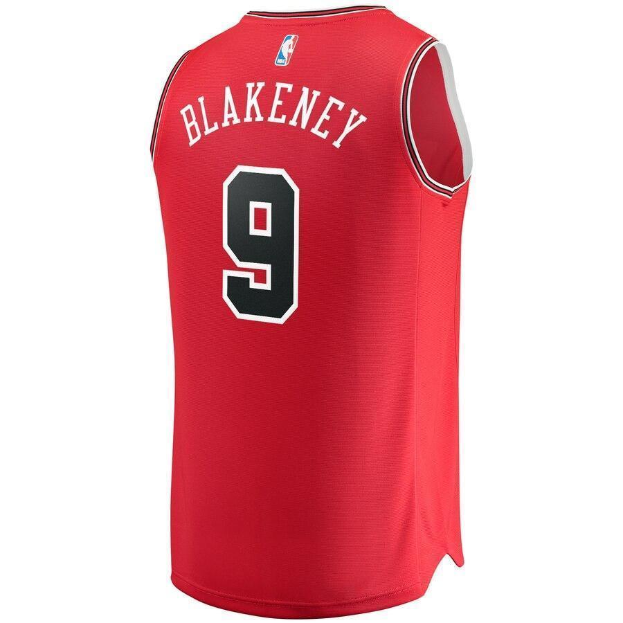 Men's Fanatics Branded Antonio Blakeney Red Chicago Bulls Fast Break Road Replica Player Jersey  Icon Edition  Red