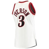 Men's Mitchell & Ness Allen Iverson White Philadelphia 7ers Home 7/ Hardwood Classics Authentic Jersey  White