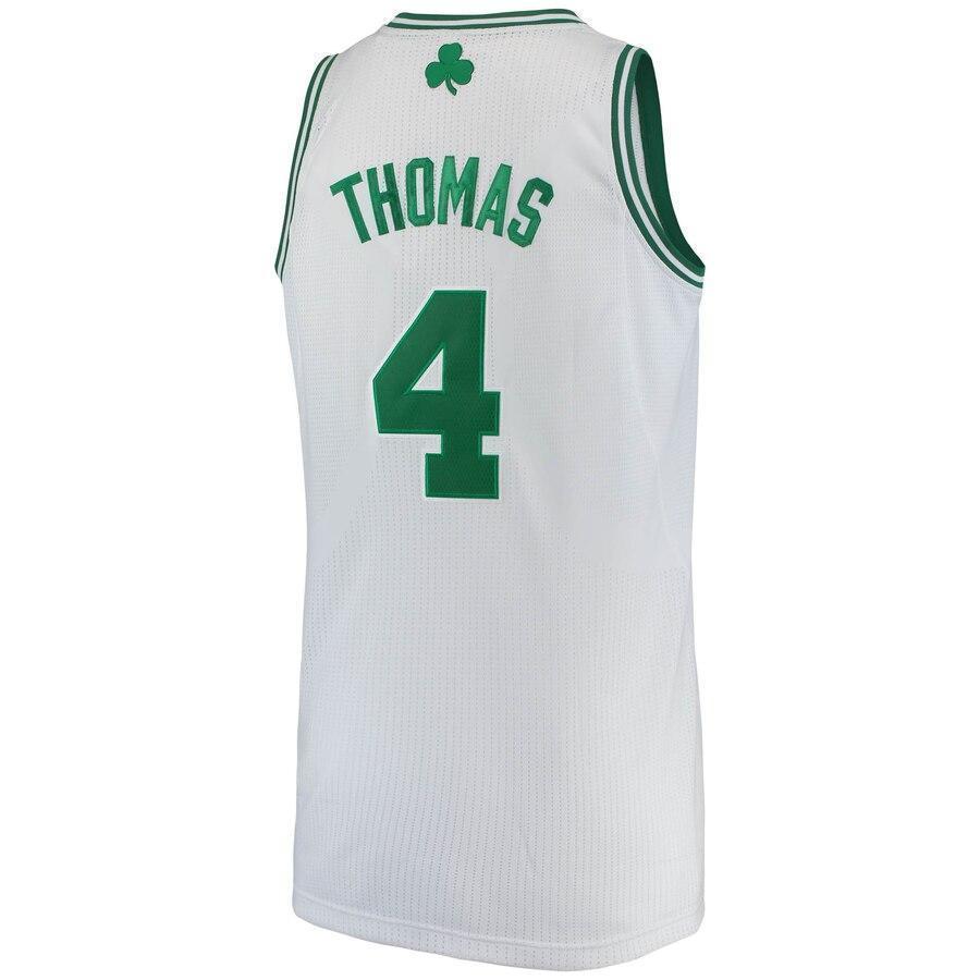 Men's adidas Isaiah Thomas White Boston Celtics Home Finished Authentic Jersey  White