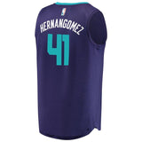 Men's Fanatics Branded Willy Hernangomez Purple Charlotte Hornets Fast Break Replica Player Jersey  Statement Edition  Purple