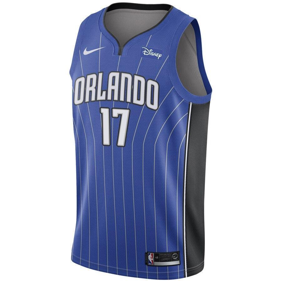 Men's Nike Jonathan Simmons Royal Orlando Magic Swingman Sponsor Patch Jersey  Icon Edition  Blue