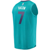 Men's Fanatics Branded Dwayne Bacon Teal Charlotte Hornets Fast Break Replica Player Jersey  Icon Edition  Aqua