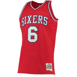 Men's Mitchell & Ness Julius Erving Red Philadelphia 7ers  Hardwood Classics Swingman Jersey  Red