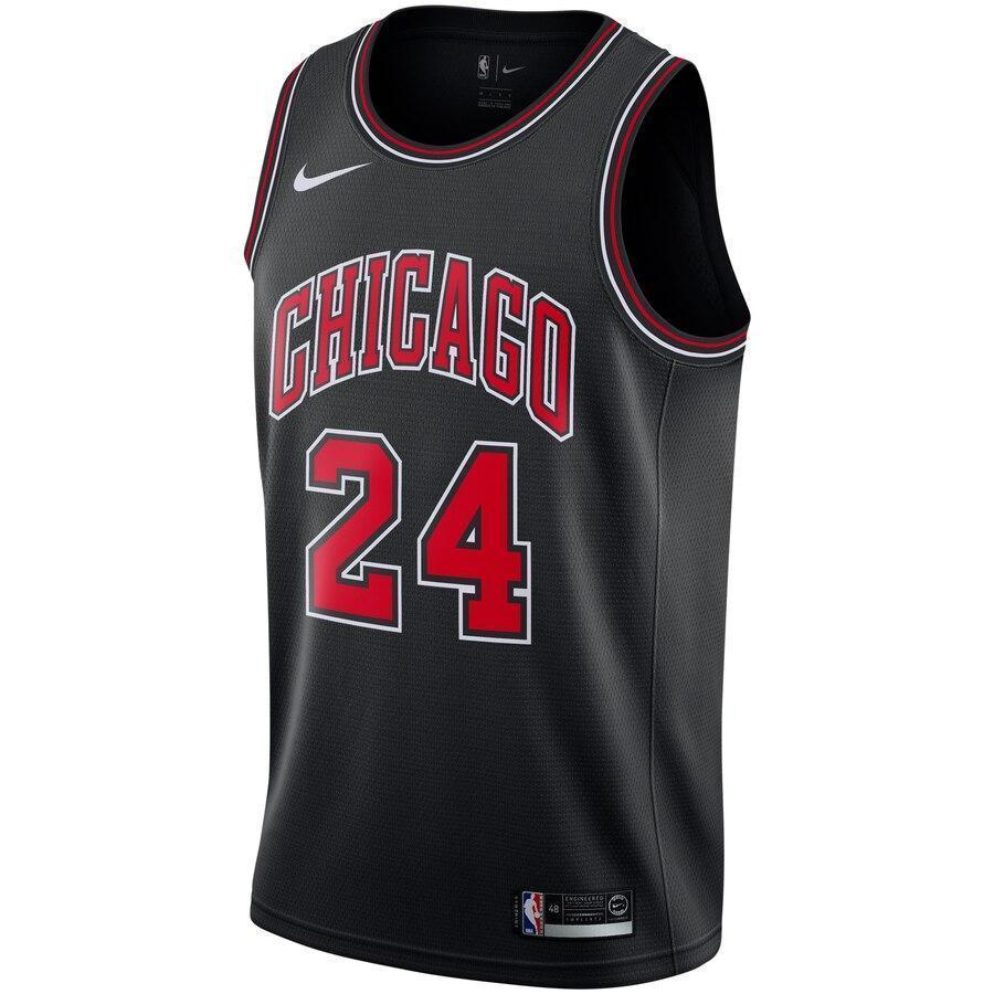 Men's Nike Lauri Markkanen Black Chicago Bulls Replica Swingman Jersey  Statement Edition  Black