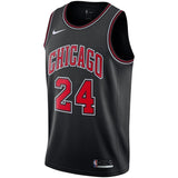 Men's Nike Lauri Markkanen Black Chicago Bulls Replica Swingman Jersey  Statement Edition  Black