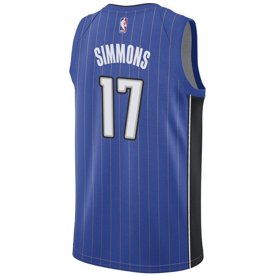 Men's Nike Jonathan Simmons Royal Orlando Magic Swingman Sponsor Patch Jersey  Icon Edition  Blue