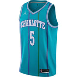 Men's Jordan Brand Nicolas Batum Aqua Charlotte Hornets Fashion Current Player Hardwood Classics Swingman Jersey  Aqua