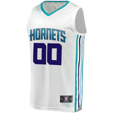 Men's Fanatics Branded White Charlotte Hornets Fast Break Custom Replica Jersey  Association Edition   White