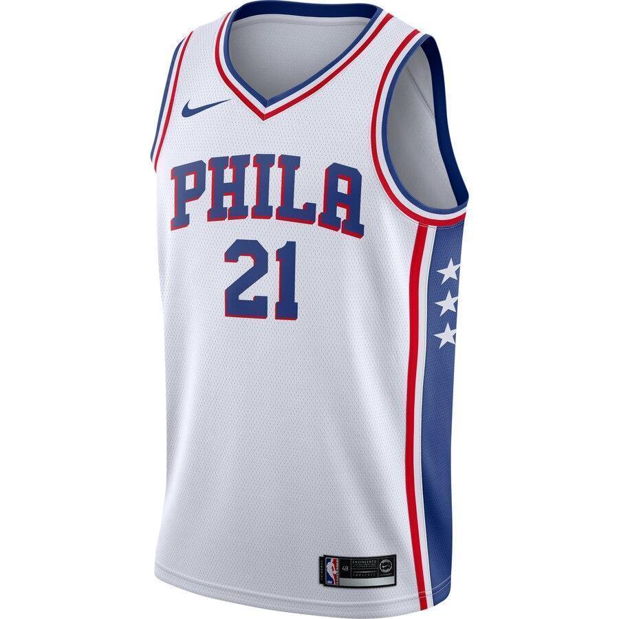 Men's Nike Joel Embiid White Philadelphia 7ers Swingman Jersey  Association Edition  White