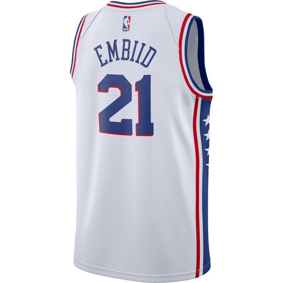 Men's Nike Joel Embiid White Philadelphia 7ers Swingman Jersey  Association Edition  White