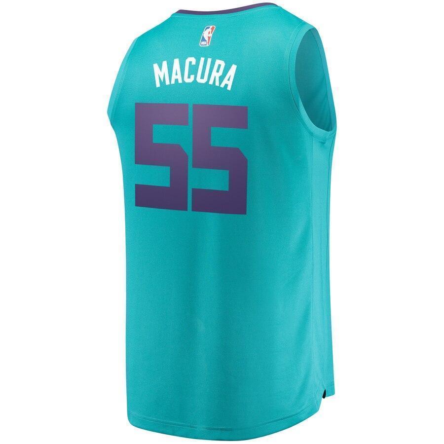 Men's Fanatics Branded J.P. Macura Teal Charlotte Hornets Fast Break Replica Jersey – Icon Edition  Aqua