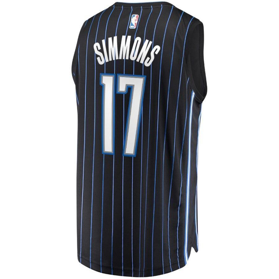 Men's Fanatics Branded Jonathon Simmons Black Orlando Magic Fast Break Replica Player Jersey  Statement Edition  Black