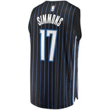 Men's Fanatics Branded Jonathon Simmons Black Orlando Magic Fast Break Replica Player Jersey  Statement Edition  Black