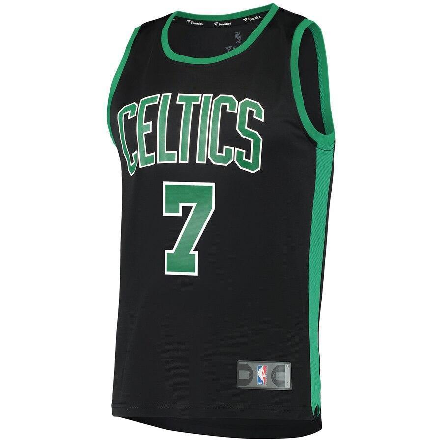 Men's Fanatics Branded Jaylen Brown Black Boston Celtics Fast Break Replica Jersey  Statement Edition  Black