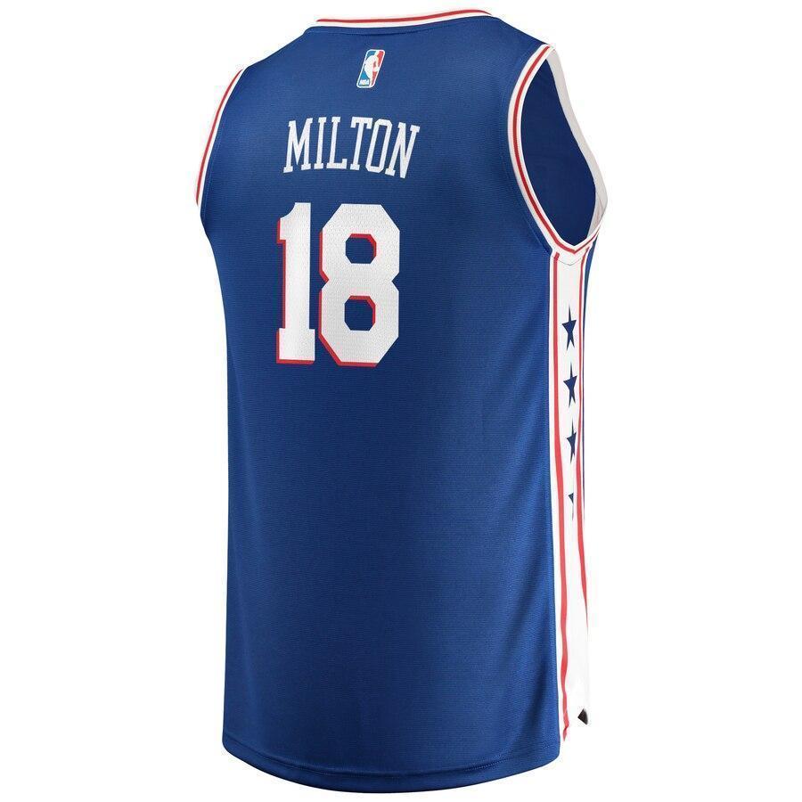 Men's Fanatics Branded Shake Milton Royal Philadelphia 7ers Fast Break Replica Jersey – Icon Edition  Royal