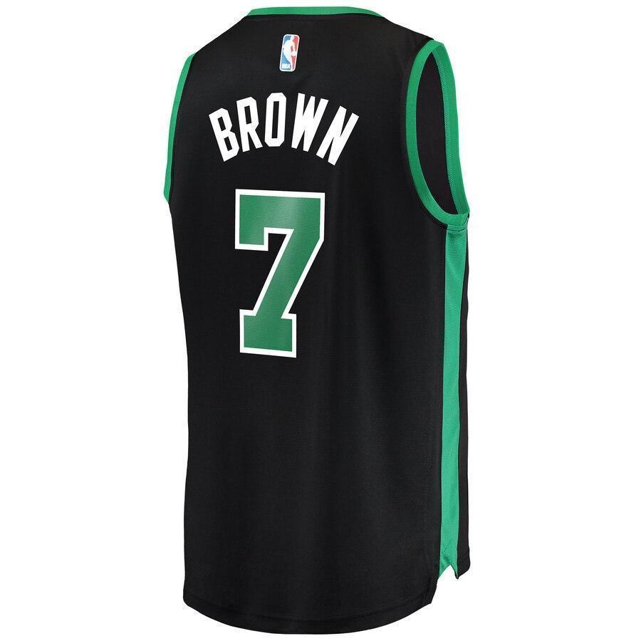 Men's Fanatics Branded Jaylen Brown Black Boston Celtics Fast Break Replica Jersey  Statement Edition  Black